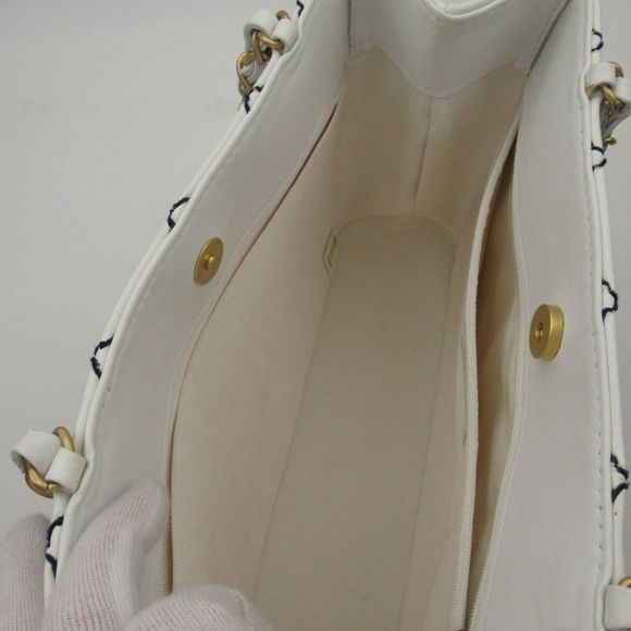 Chanel Matelasse Coco Mark Chain Shoulder Leather Shoulder Bag White - Picture 5 of 7